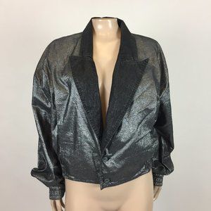 Vintage 80s Gene Ewing Jacket Small P Metallic H35